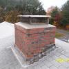 Rebuild, new brick, flashing, crown, liners (Reused existing chimney cap)